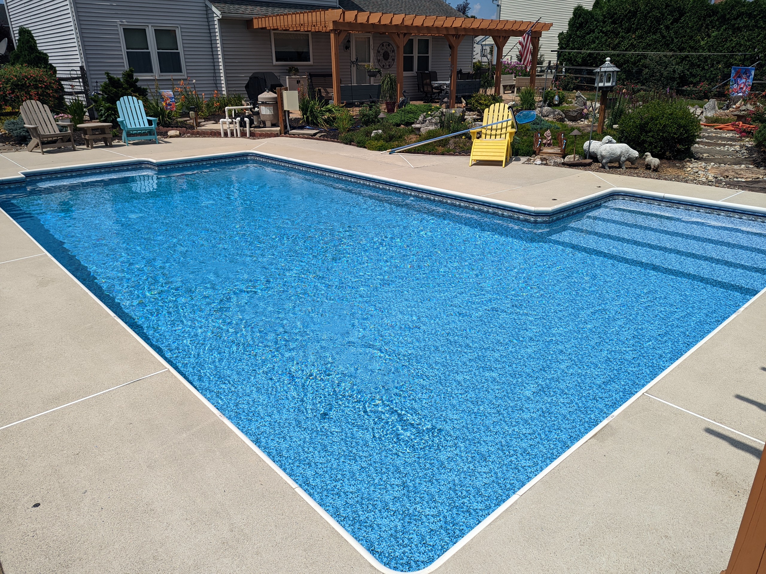 Completed pool service project